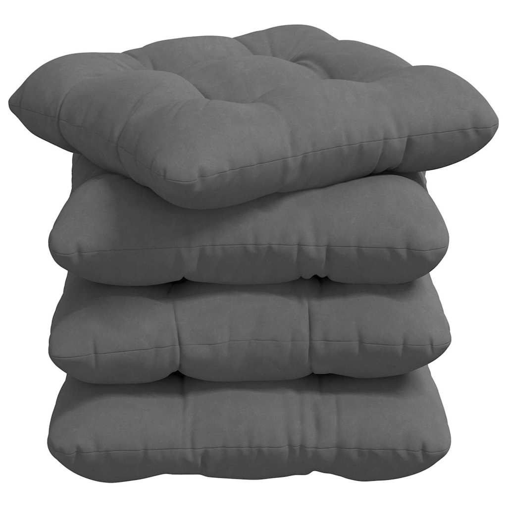 Cuscini per Seduta 4 pcs Grigio scuro 40 x 40 cm | homemem39