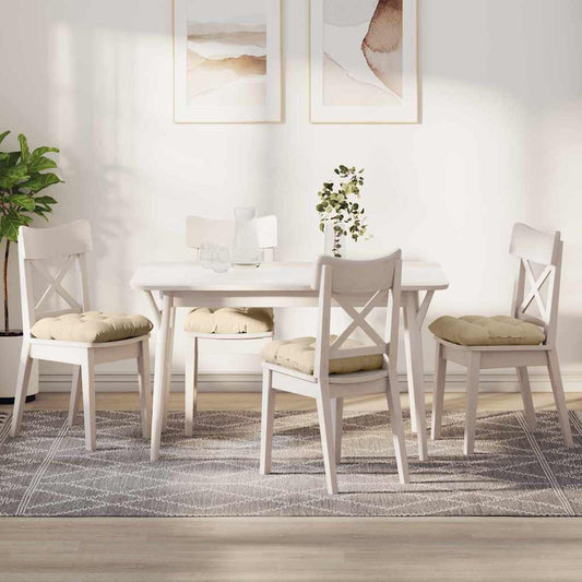 Cuscini per Seduta 4 pcs Crema 40 x 40 cm Tessuto in Microfibra | homemem39