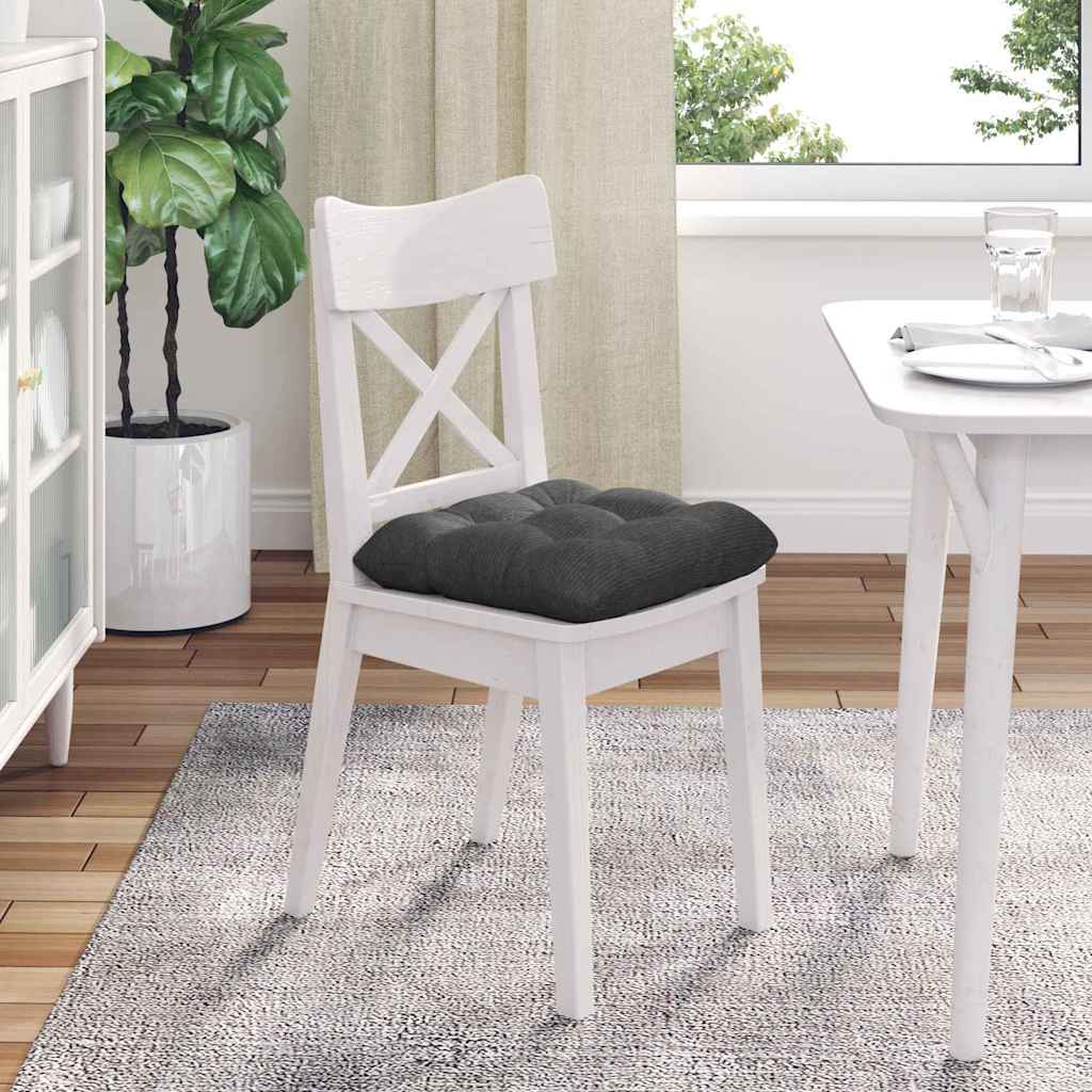 Cuscini per Seduta 4 pcs Grigio scuro 40 x 40 cm | homemem39