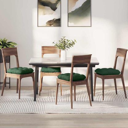 Cuscini per Seduta 4 pcs Verde Scuro 40 x 40 cm | homemem39
