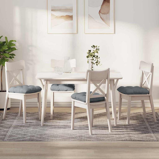 Cuscini per Seduta 4 pcs Grigio chiaro 45 x 45 x 12 cm Tessuto | homemem39