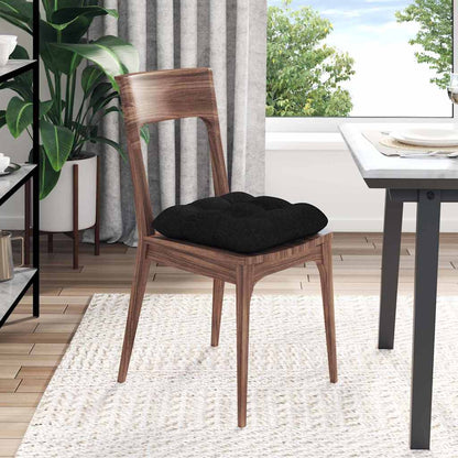 Cuscini per Seduta 4 pcs Nero 45 x 45 x 12 cm Tessuto | homemem39