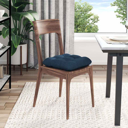Cuscini per Seduta 4 pcs Blu 45 x 45 x 12 cm Tessuto | homemem39