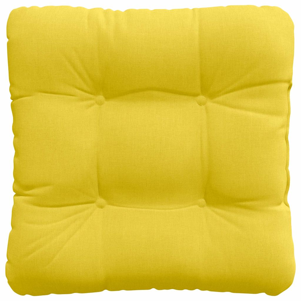 Cuscini per Seduta 4 pcs Giallo Chiaro 45 x 45 x 12 cm Tessuto | homemem39