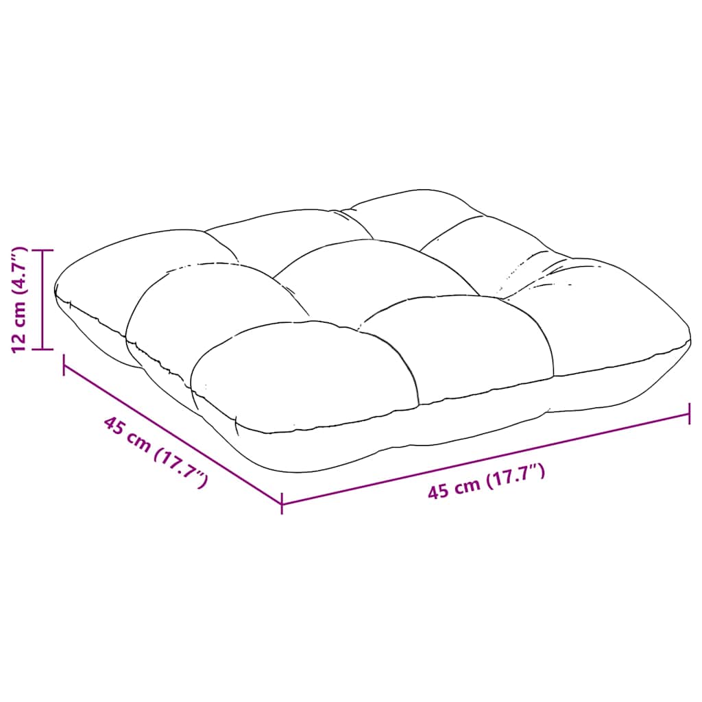 Cuscini per Seduta 4 pcs Verde chiaro 45 x 45 x 12 cm Tessuto