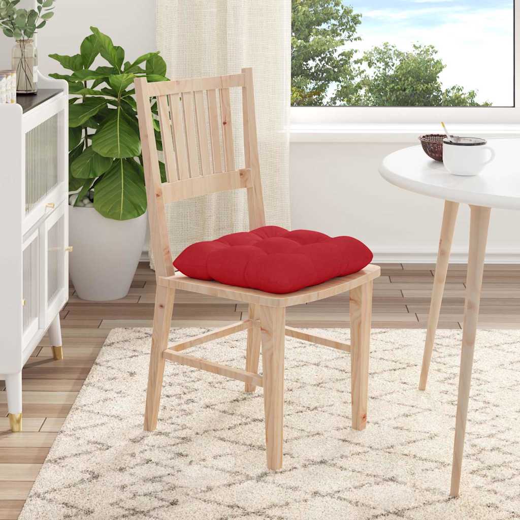 Cuscini per Seduta 4 pcs Rosso 45 x 45 x 12 cm Tessuto | homemem39