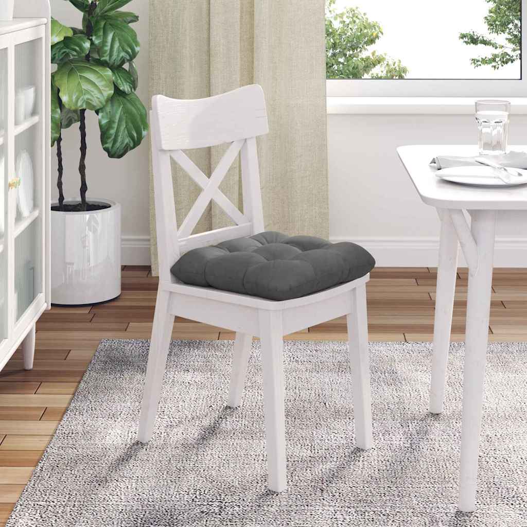 Cuscini per Seduta 4 pcs Grigio scuro 45 x 45 cm | homemem39