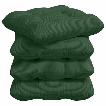 Cuscini per Seduta 4 pcs Verde Scuro 45 x 45 cm | homemem39