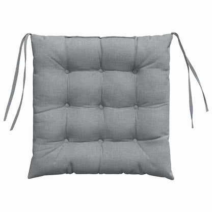 Cuscini per Seduta 4 pcs Grigio chiaro 40 x 40 x 6 cm Tessuto