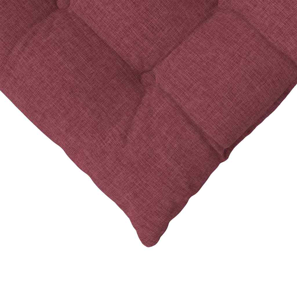 Cuscini per Seduta 4 pcs Rosso Vino 40 x 40 x 6 cm Tessuto | homemem39