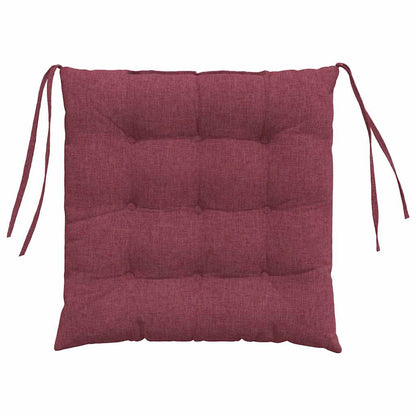 Cuscini per Seduta 4 pcs Rosso Vino 40 x 40 x 6 cm Tessuto | homemem39