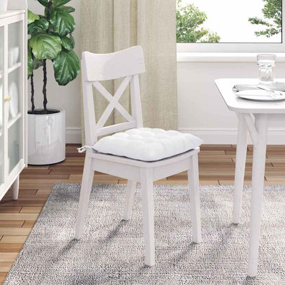 Cuscini per Seduta 4 pcs Bianco 40 x 40 x 6 cm Tessuto | homemem39