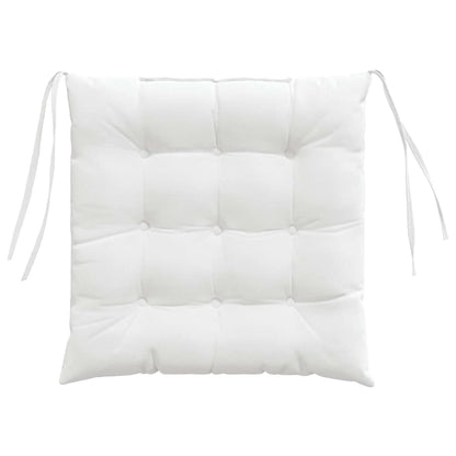 Cuscini per Seduta 4 pcs Bianco 40 x 40 x 6 cm Tessuto