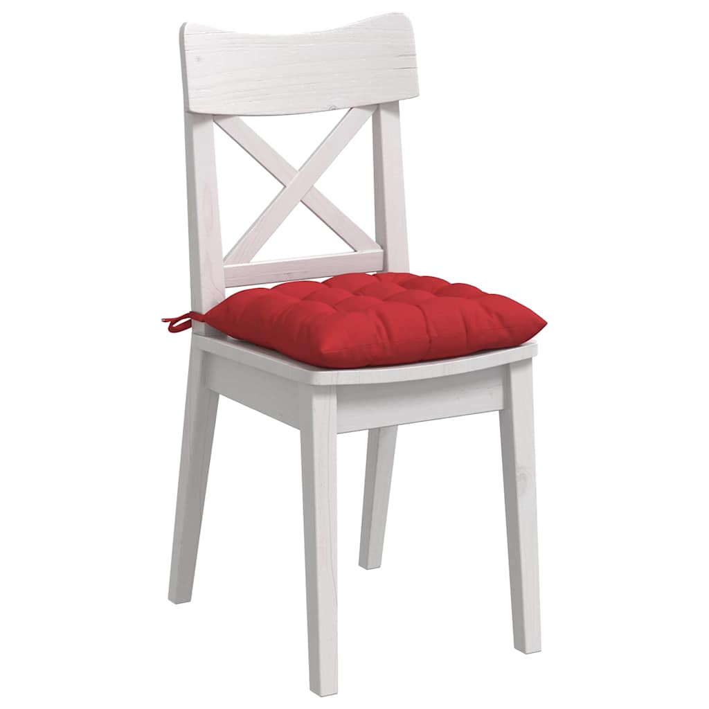Cuscini per Seduta 4 pcs Rosso 40 x 40 x 6 cm Tessuto | homemem39
