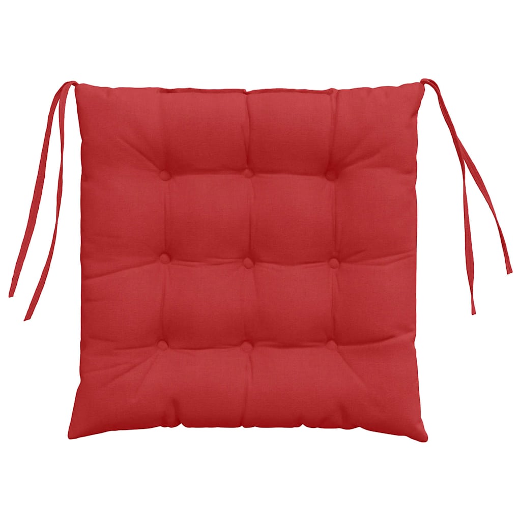 Cuscini per Seduta 4 pcs Rosso 40 x 40 x 6 cm Tessuto