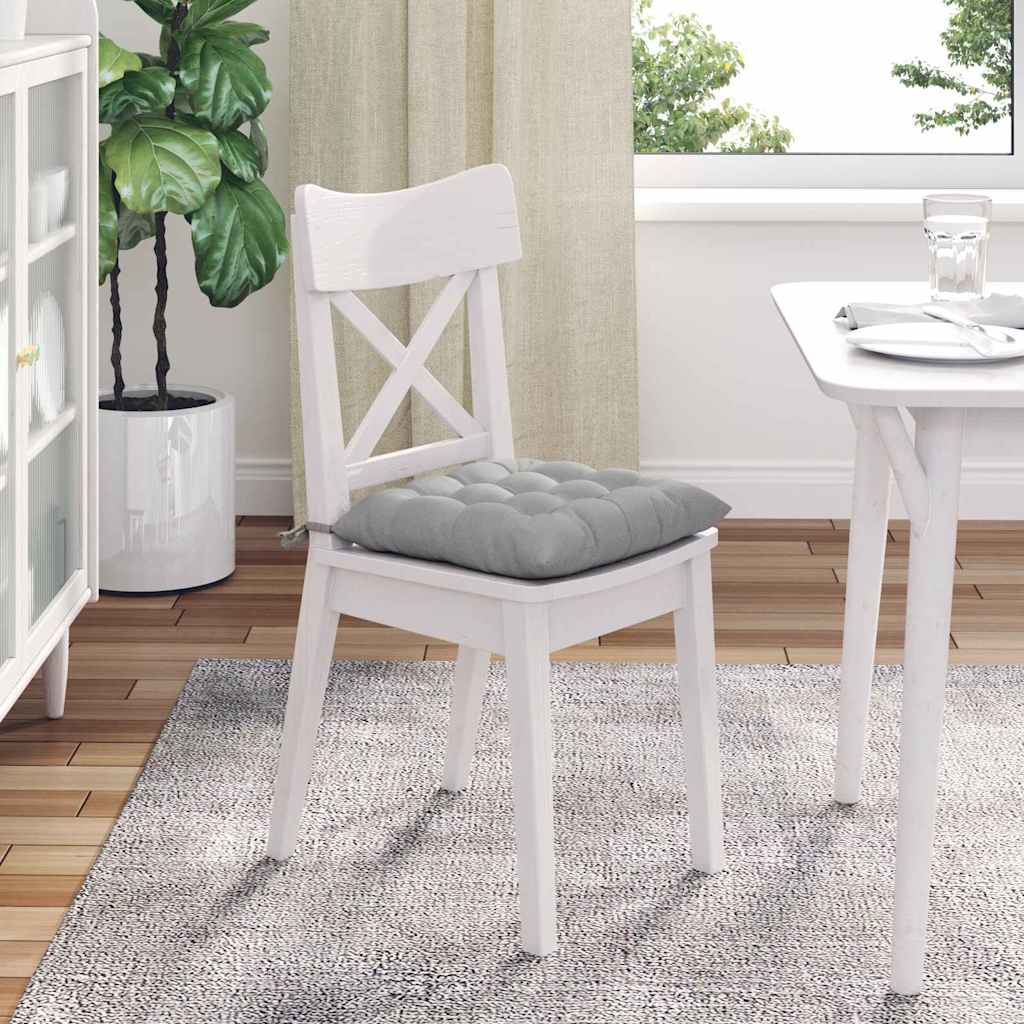 Cuscini per Seduta 4 pcs Grigio Nuvola 40 x 40 x 6 cm Tessuto | homemem39