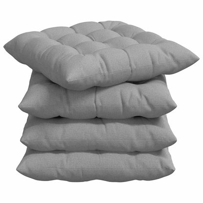 Cuscini per Seduta 4 pcs Grigio Nuvola 40 x 40 x 6 cm Tessuto | homemem39