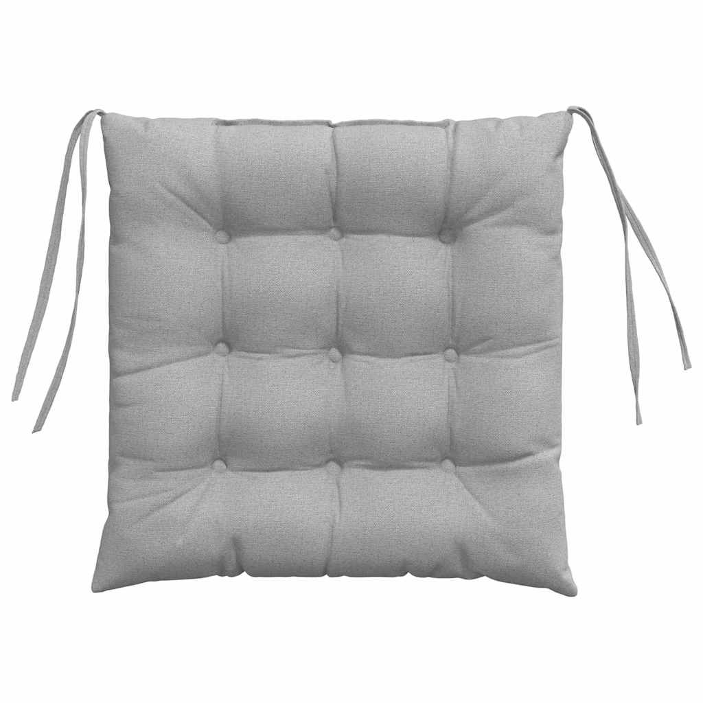 Cuscini per Seduta 4 pcs Grigio Nuvola 40 x 40 x 6 cm Tessuto | homemem39