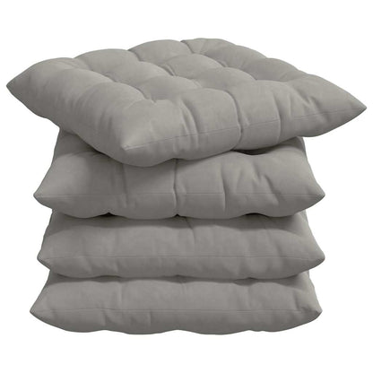 Cuscini per Seduta 4 pcs Grigio chiaro 40 x 40 x 6 cm