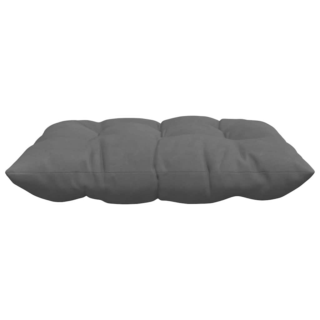 Cuscini per Seduta 4 pcs Microfibra Grigio Scuro 40 x 40 x 6 cm