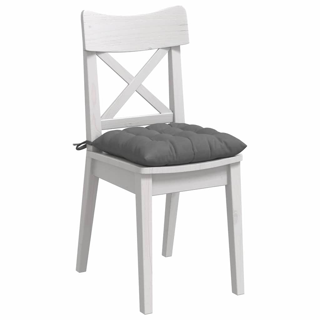 Cuscini per Seduta 4 pcs Grigio scuro 40 x 40 x 6 cm Microfibra | homemem39