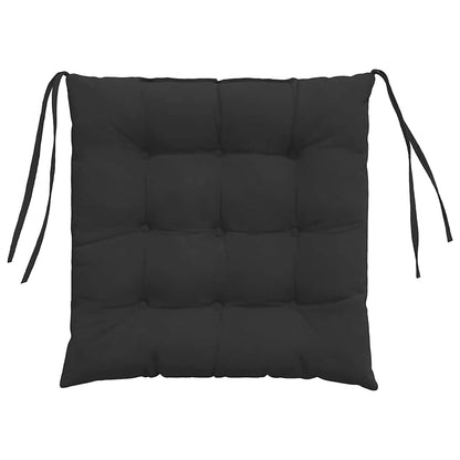 Cuscini per Seduta 4 pcs Nero 40 x 40 x 6 cm Microfibra | homemem39
