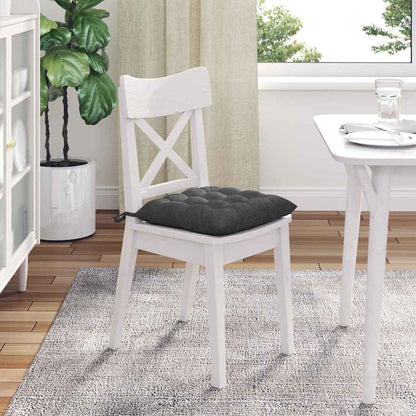 Cuscini per Seduta 4 pcs Grigio scuro 40 x 40 x 6 cm | homemem39