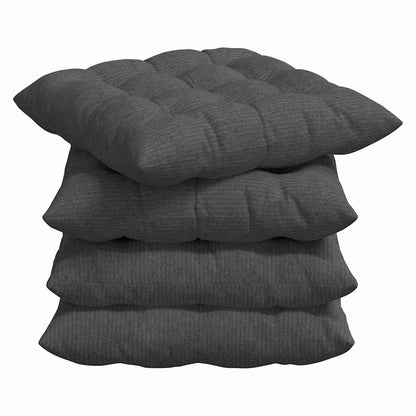 Cuscini per Seduta 4 pcs Grigio scuro 40 x 40 x 6 cm | homemem39