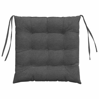 Cuscini per Seduta 4 pcs Grigio scuro 40 x 40 x 6 cm | homemem39