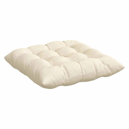 Cuscini per Seduta 4 pcs Crema 40 x 40 x 6 cm Tessuto in Cords | homemem39