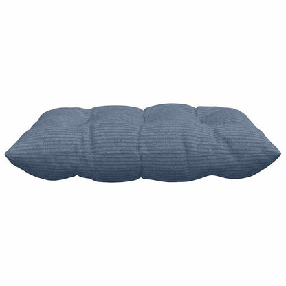 Cuscini per Seduta 4 pcs Blu 40 x 40 x 6 cm Tessuto in Cords