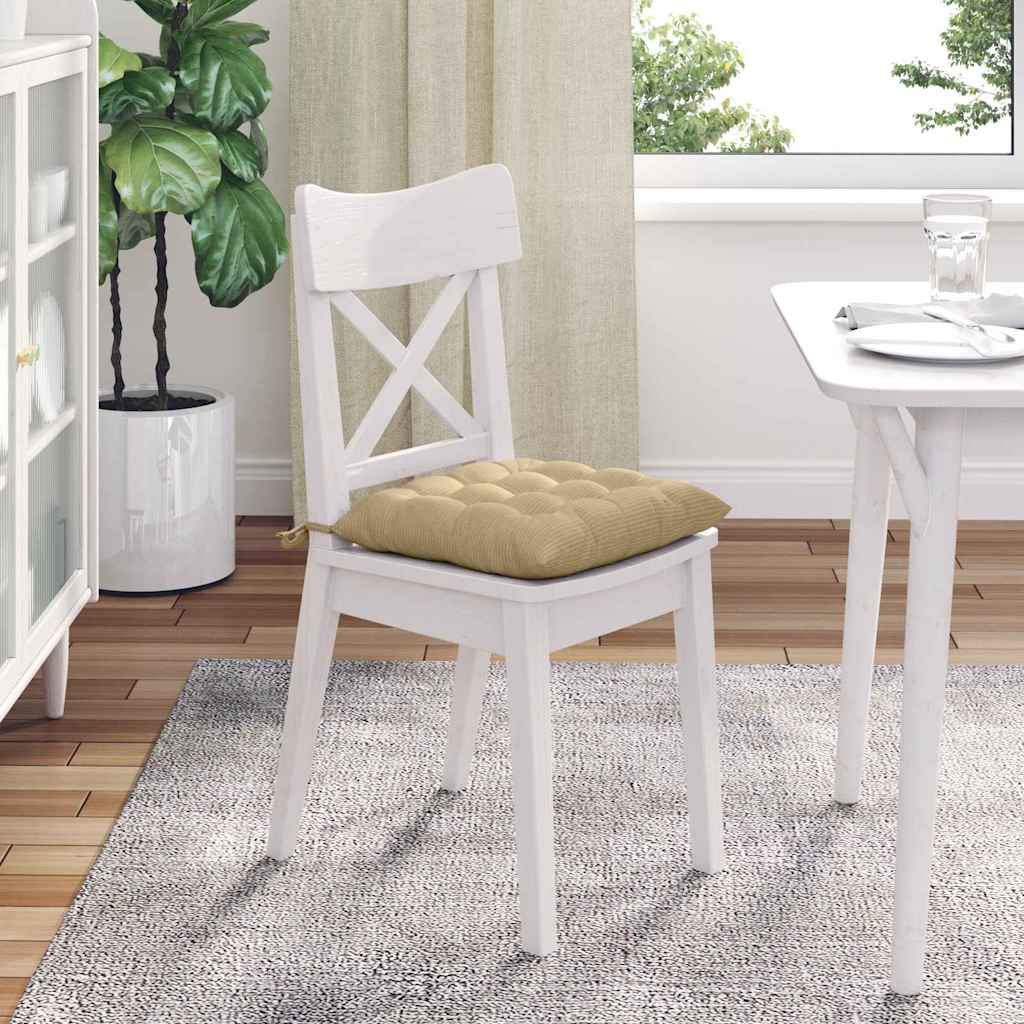 Cuscini per Seduta 4 pcs Grigio Verde 40 x 40 x 6 cm