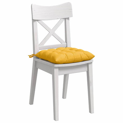 Cuscini per Seduta 4 pcs Giallo Chiaro 40 x 40 x 6 cm | homemem39