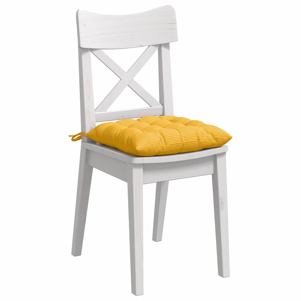 Cuscini per Seduta 4 pcs Giallo Chiaro 40 x 40 x 6 cm