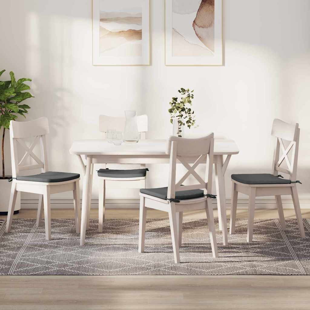 Cuscini per Seduta 4 pcs Grigio scuro 40 x 40 x 3 cm Tessuto | homemem39