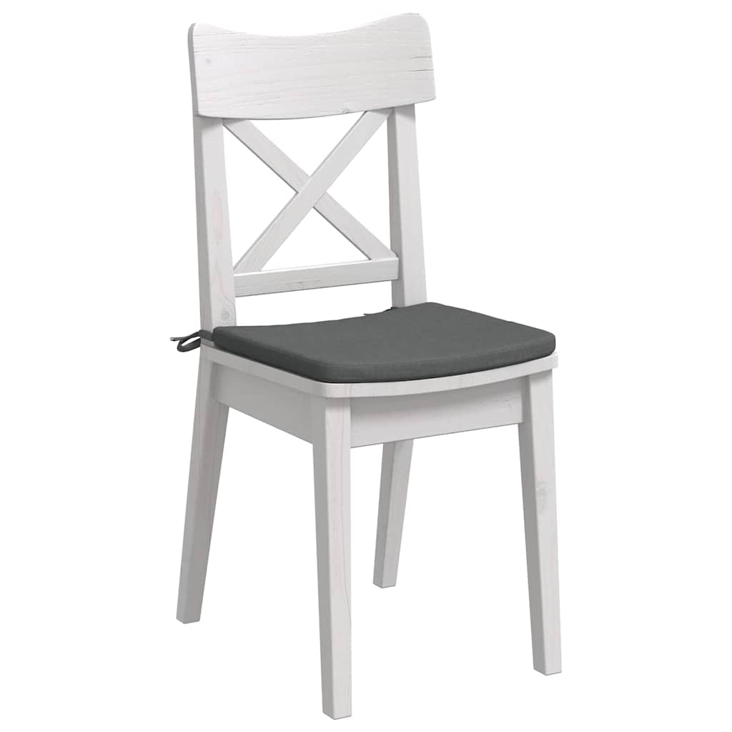 Cuscini per Seduta 4 pcs Grigio scuro 40 x 40 x 3 cm Tessuto