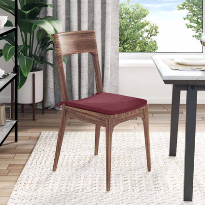 Cuscini per Seduta 4 pcs Rosso Vino 40 x 40 x 3 cm Tessuto | homemem39
