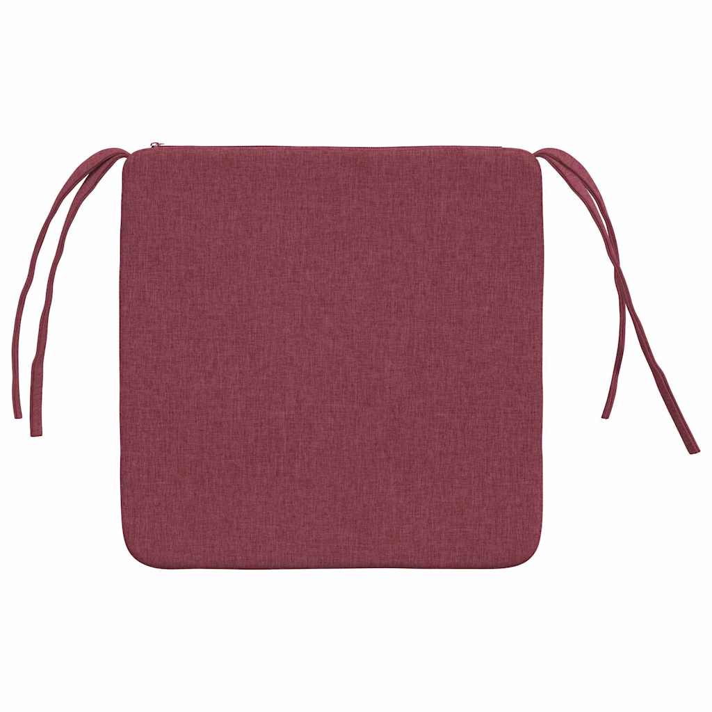 Cuscini per Seduta 4 pcs Rosso Vino 40 x 40 x 3 cm Tessuto | homemem39