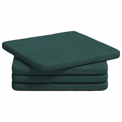 Cuscini per Seduta 4 pcs Verde Scuro 40 x 40 x 3 cm Tessuto | homemem39
