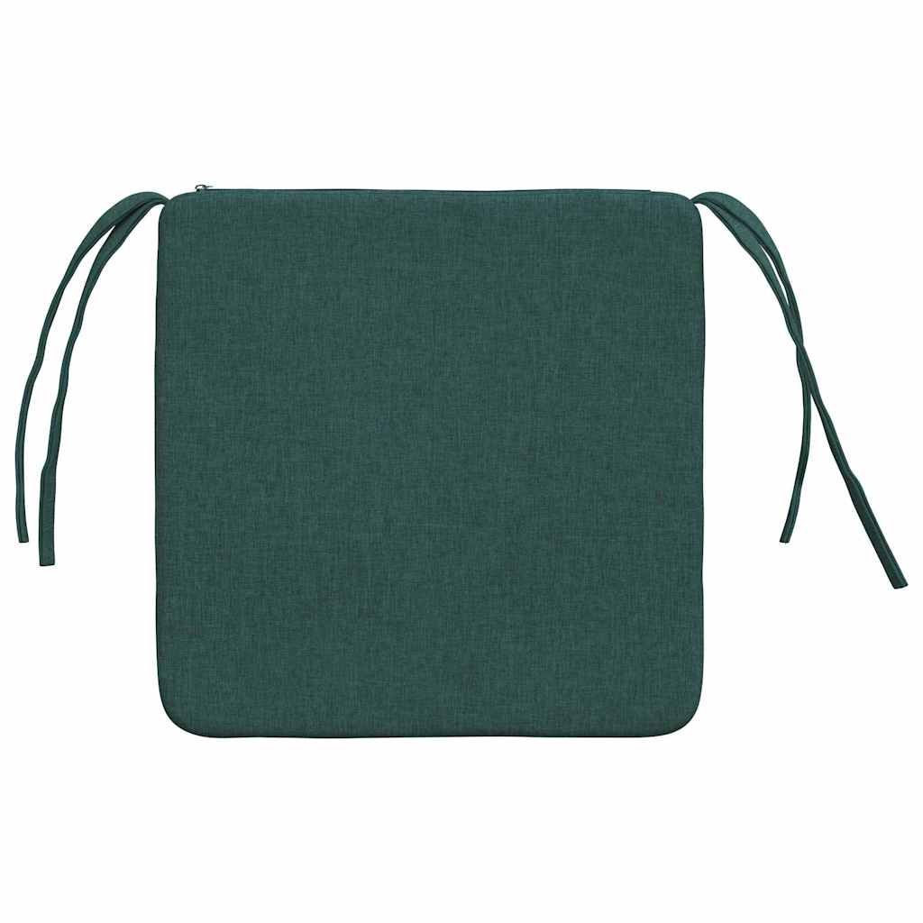 Cuscini per Seduta 4 pcs Verde Scuro 40 x 40 x 3 cm Tessuto | homemem39