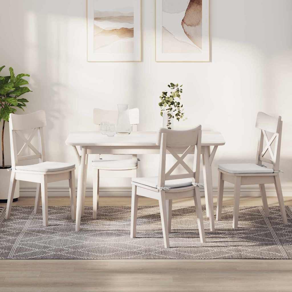 Cuscini per Seduta 4 pcs Bianco 40 x 40 x 3 cm Tessuto