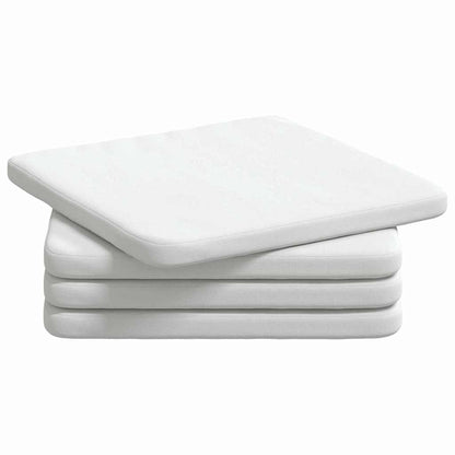 Cuscini per Seduta 4 pcs Bianco 40 x 40 x 3 cm Tessuto