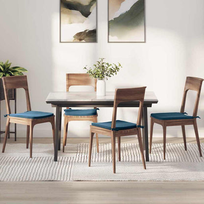 Cuscini per Seduta 4 pcs Blu 40 x 40 x 3 cm Velluto