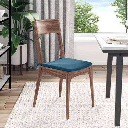 Cuscini per Seduta 4 pcs Blu 40 x 40 x 3 cm Velluto