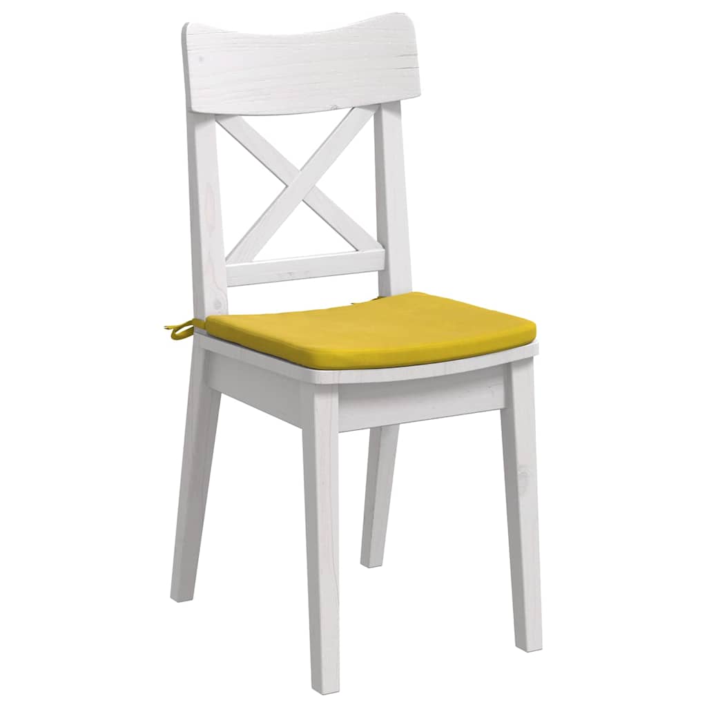 Cuscini per Seduta 4 pcs Giallo 40 x 40 x 3 cm Velluto