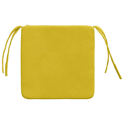 Cuscini per Seduta 4 pcs Giallo 40 x 40 x 3 cm Velluto | homemem39