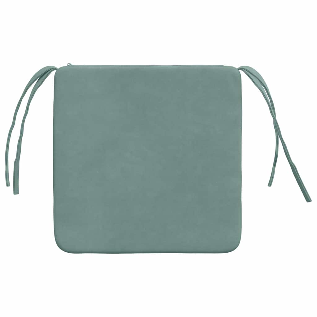 Cuscini per Seduta 4 pcs Verde Mare 40 x 40 x 3 cm Velluto | homemem39