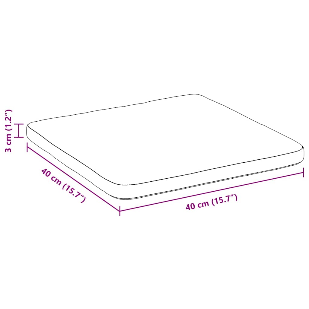 Cuscini per Seduta 4 pcs Grigio scuro 40 x 40 x 3 cm | homemem39