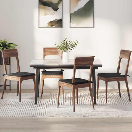Cuscini per Seduta 4 pcs Nero 40 x 40 x 3 cm