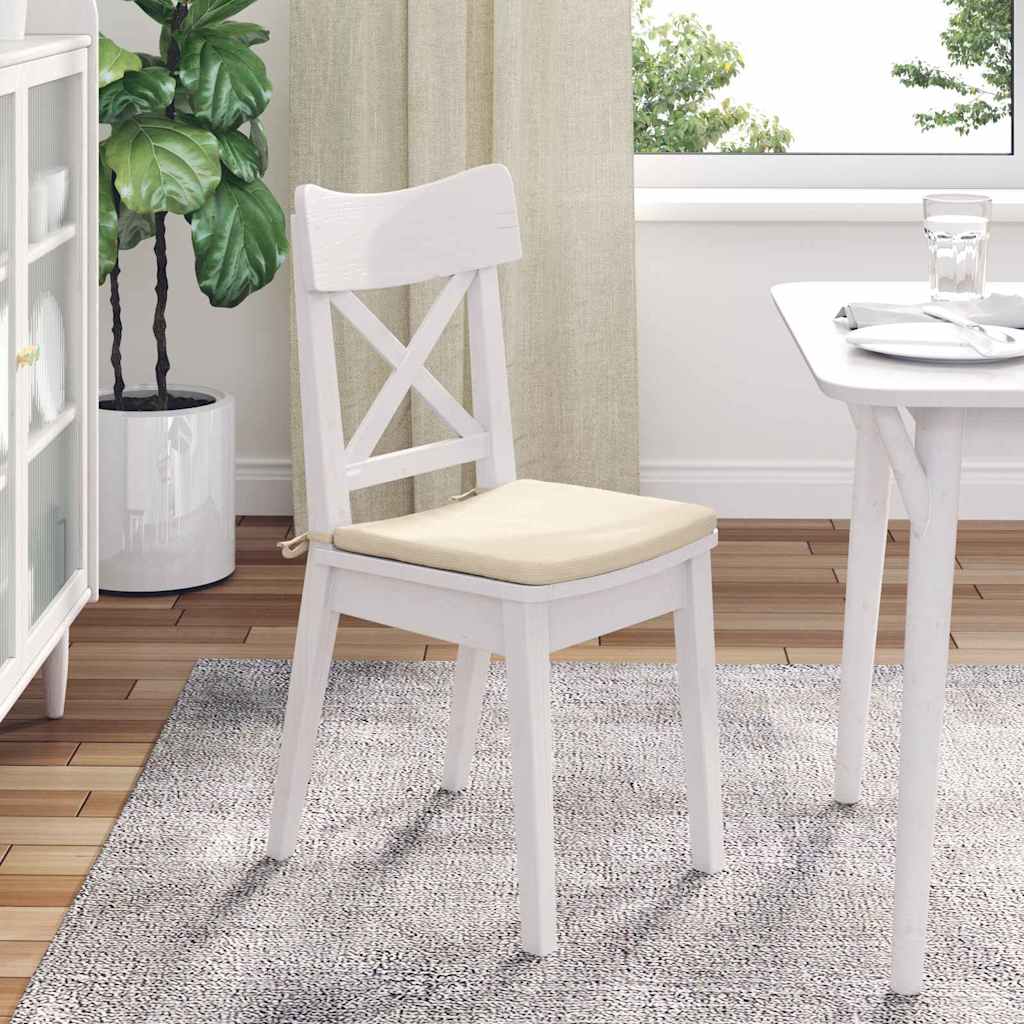 Cuscini per Seduta 4 pcs Crema 40 x 40 x 3 cm Tessuto in Cords | homemem39